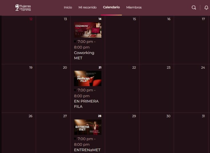 Captura calendario Mes
